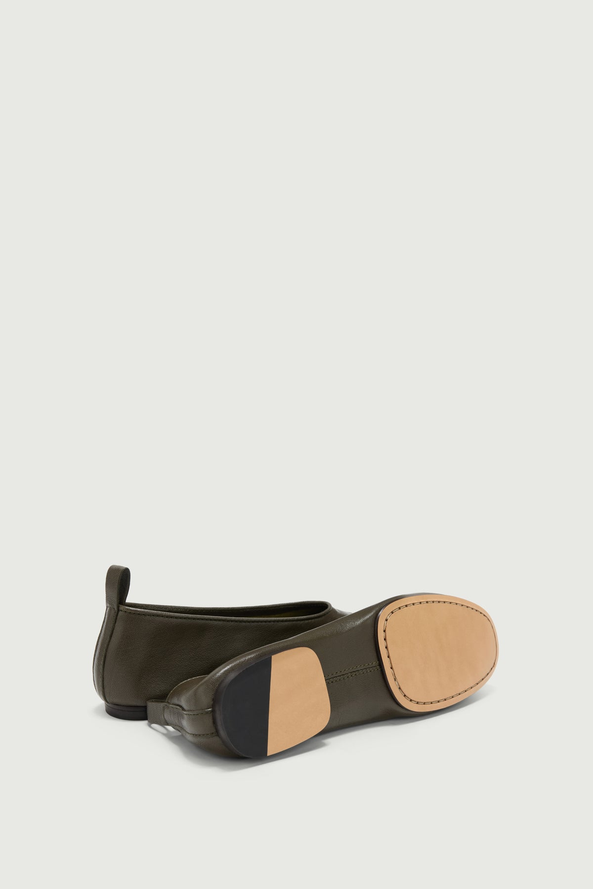 Ballerines Bala - Kaki Foncé - Cuir - Femme vue 6