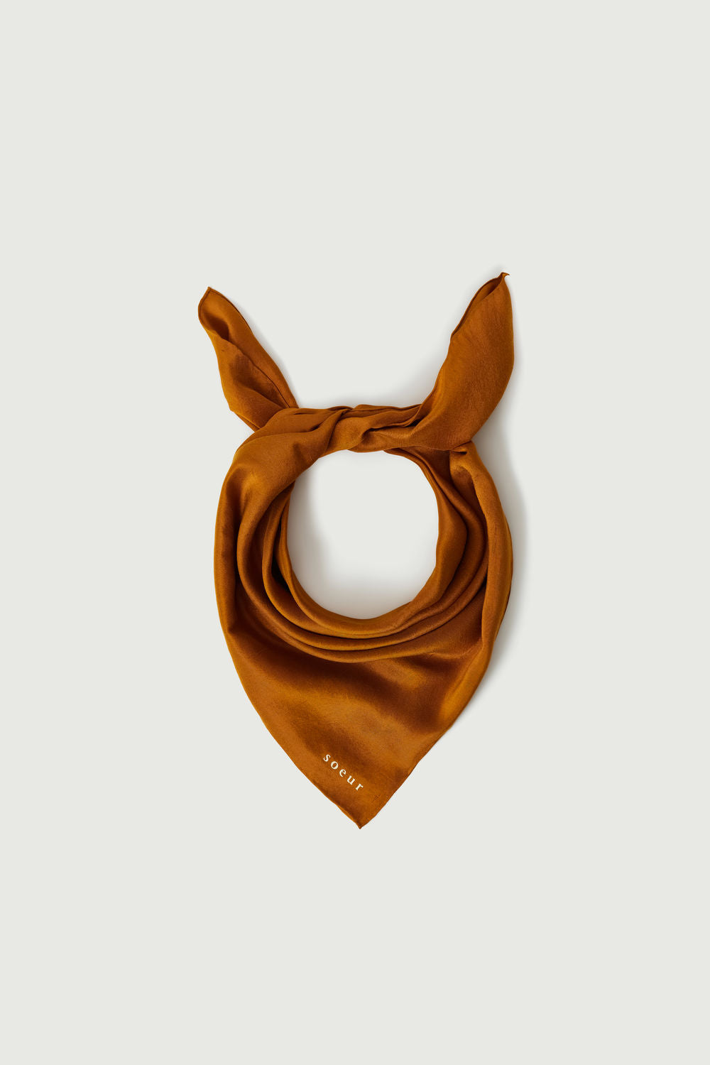 Square scarf - Orange - Silk - Women vue 2