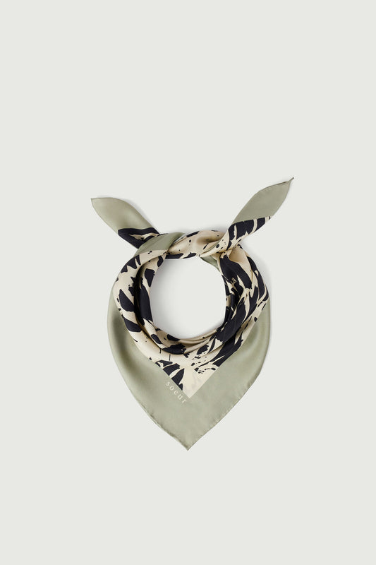 Capucine scarf - Pale Yellow/Black - Silk - Women