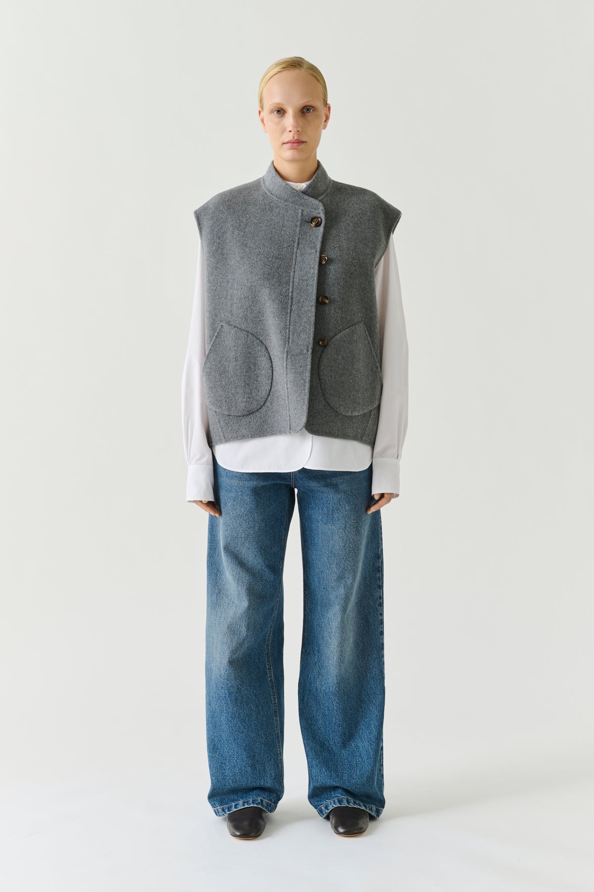 Blouson Adeline - Gris Clair - Laine - Femme vue 2