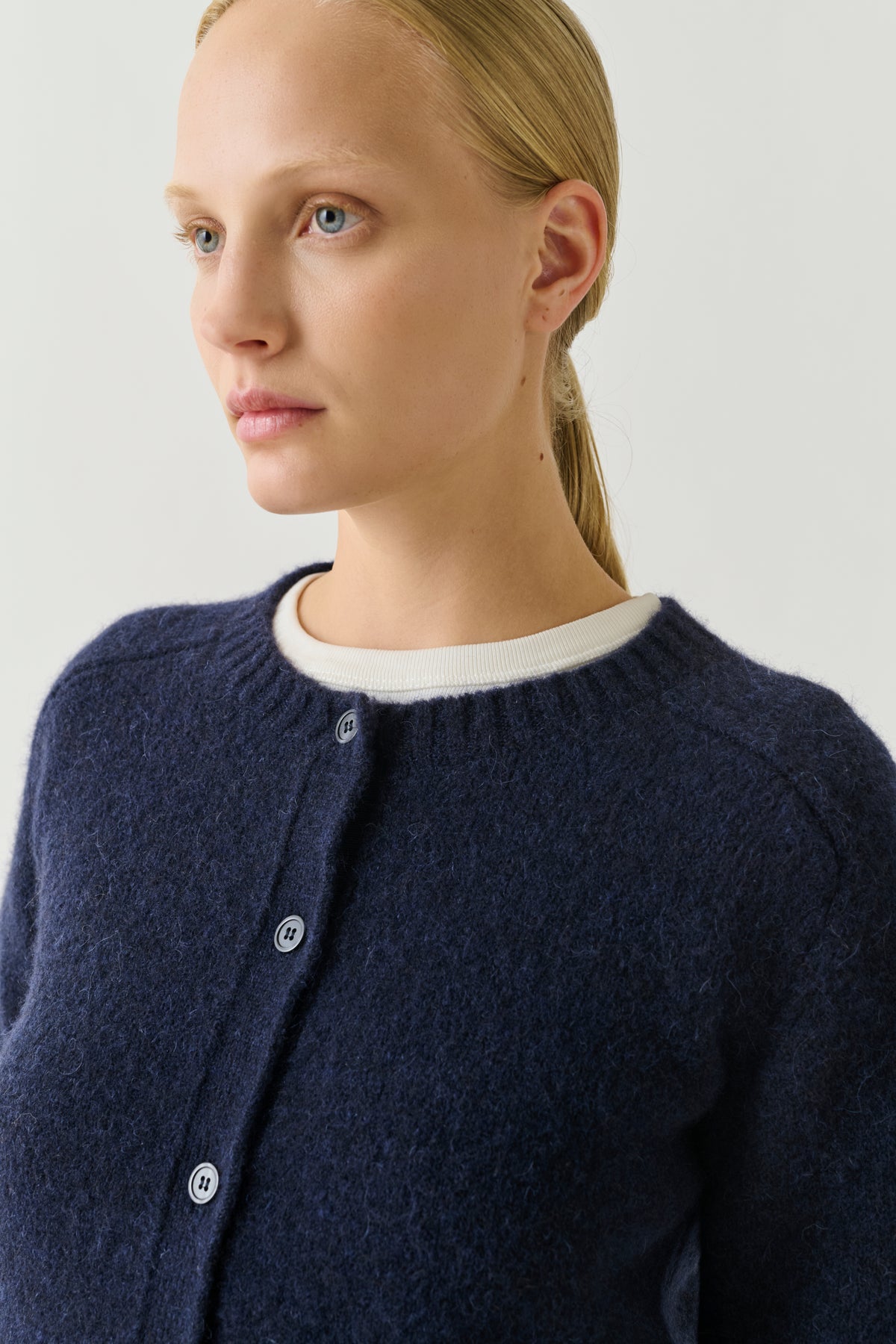 Cardigan Lyne - Navy - Laine - Femme vue 3