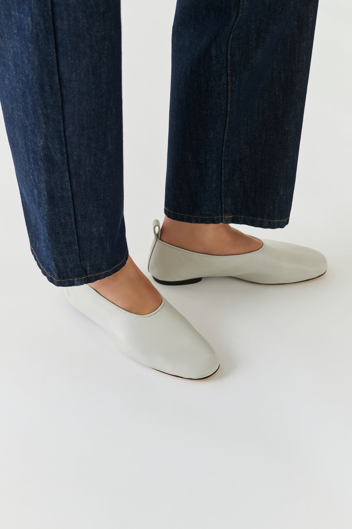 Ballerines Bala - Gris Clair - Cuir - Femme vue 2