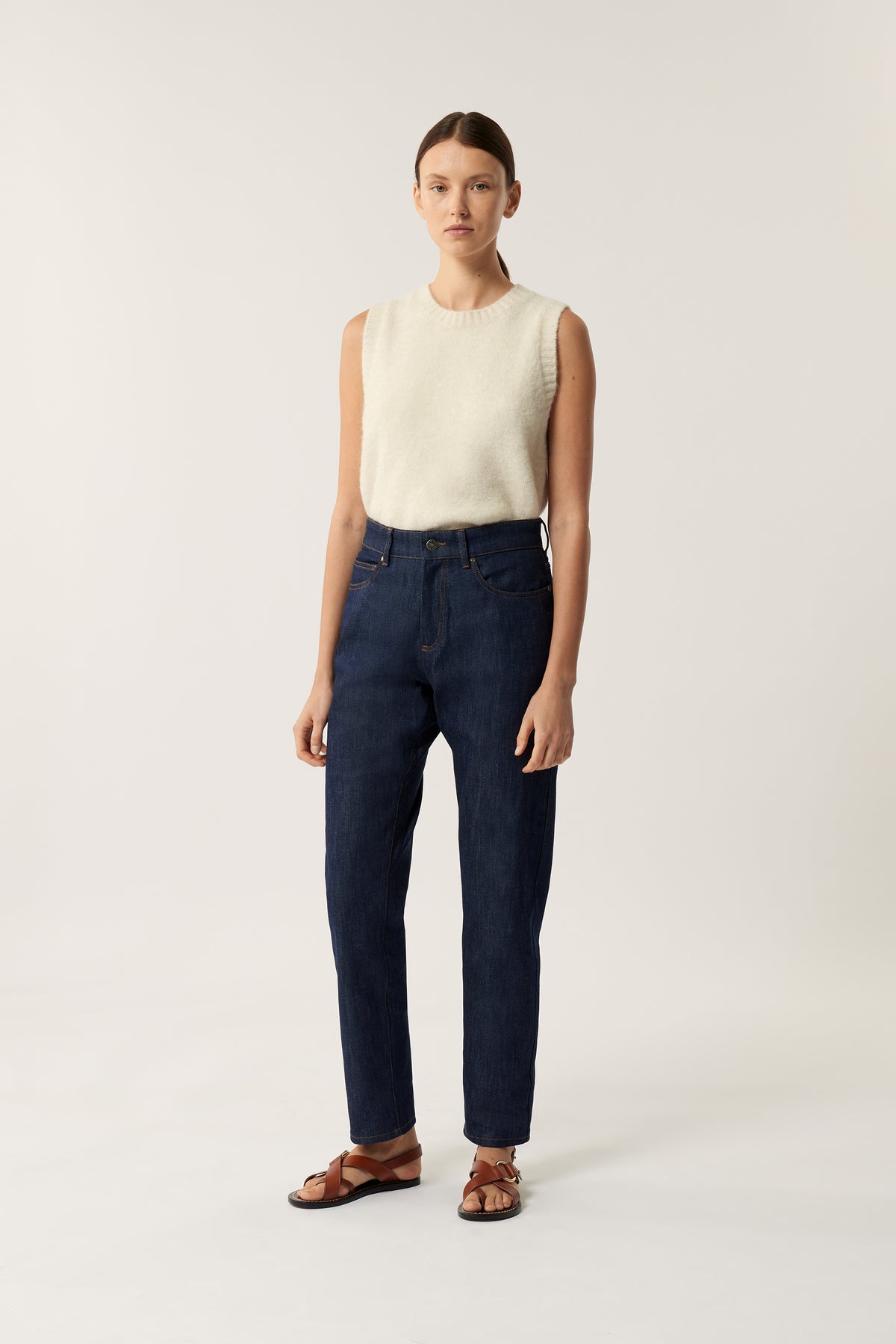 Vaqueros Barney - Denim Crudo - Mujer