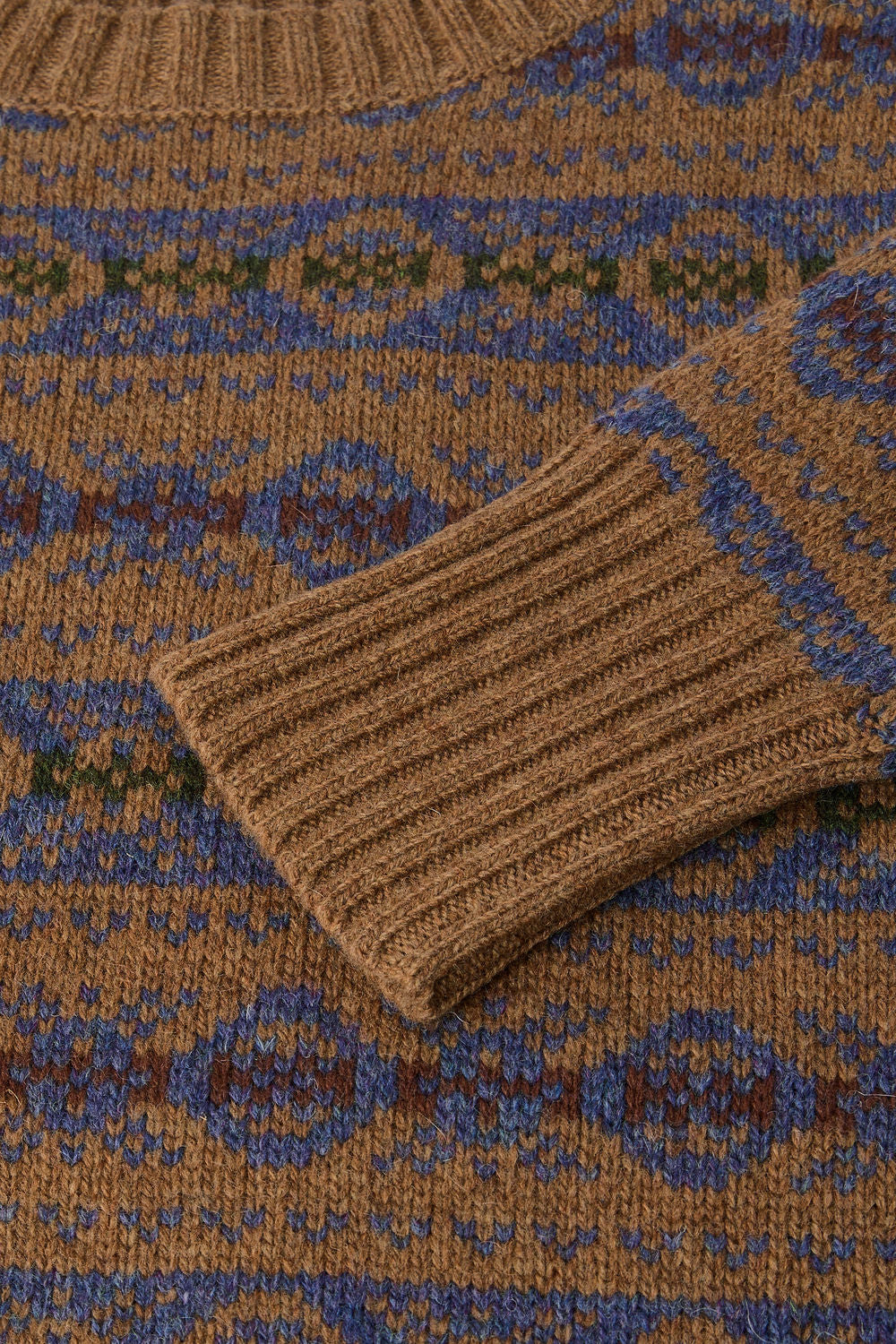 Gipsyj pullover - Camel/Purple - Wool - Women