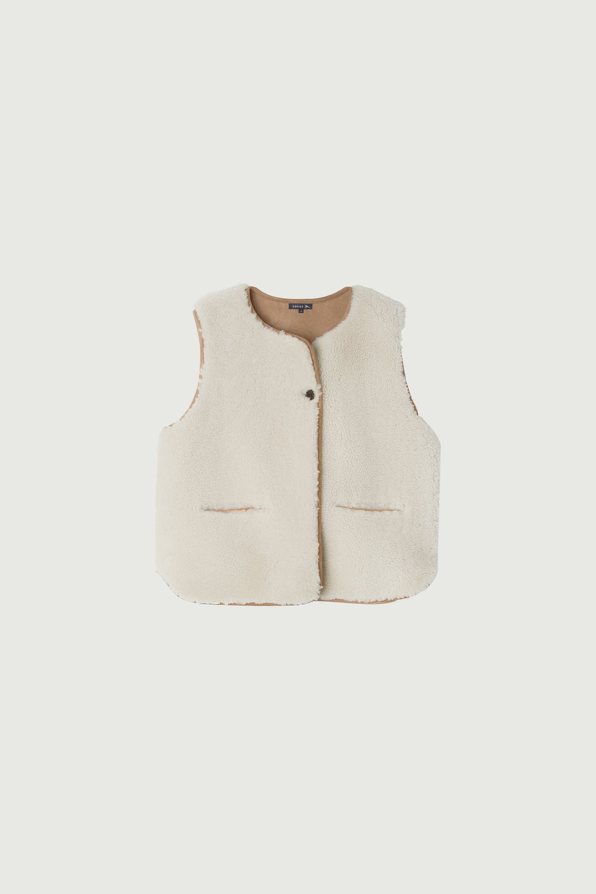 Veste Boulogne - Beige/Crème - Cuir - Femme
