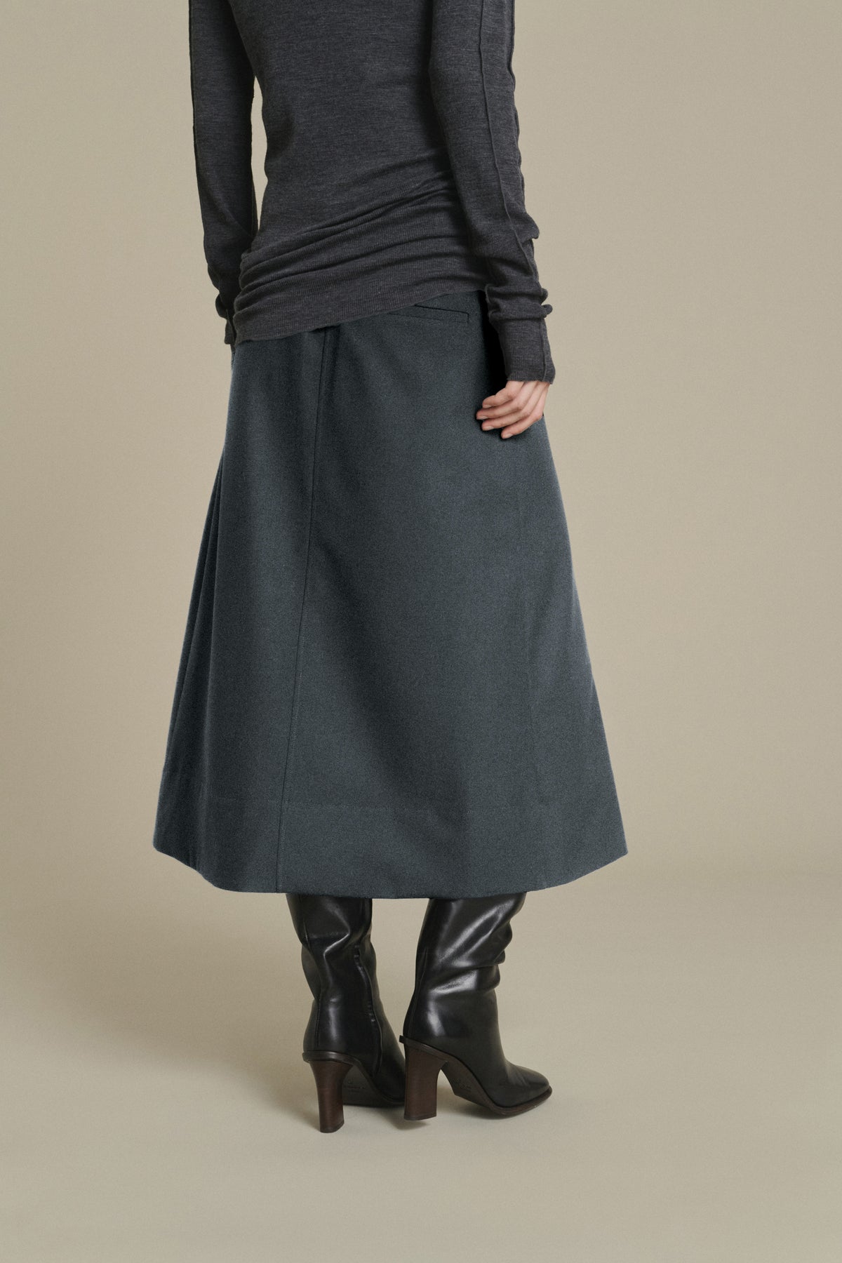 Falda Varna- Gris jaspeado - Mujer vue 2
