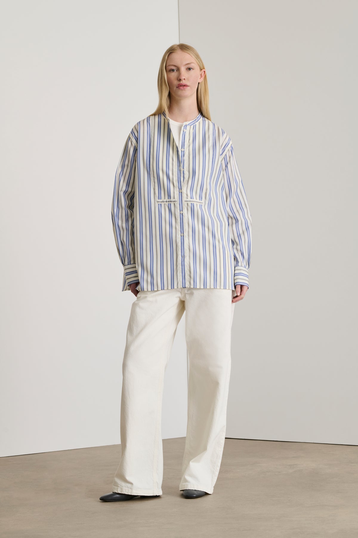 Chemise Dori - Bleu/Blanc - Coton - Femme vue 5