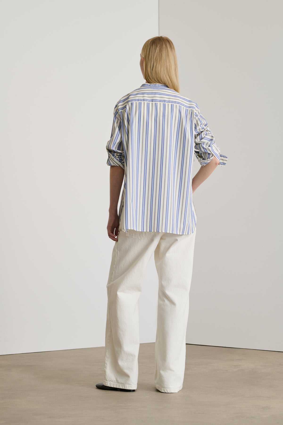 Chemise Dori - Bleu/Blanc - Coton - Femme vue 4