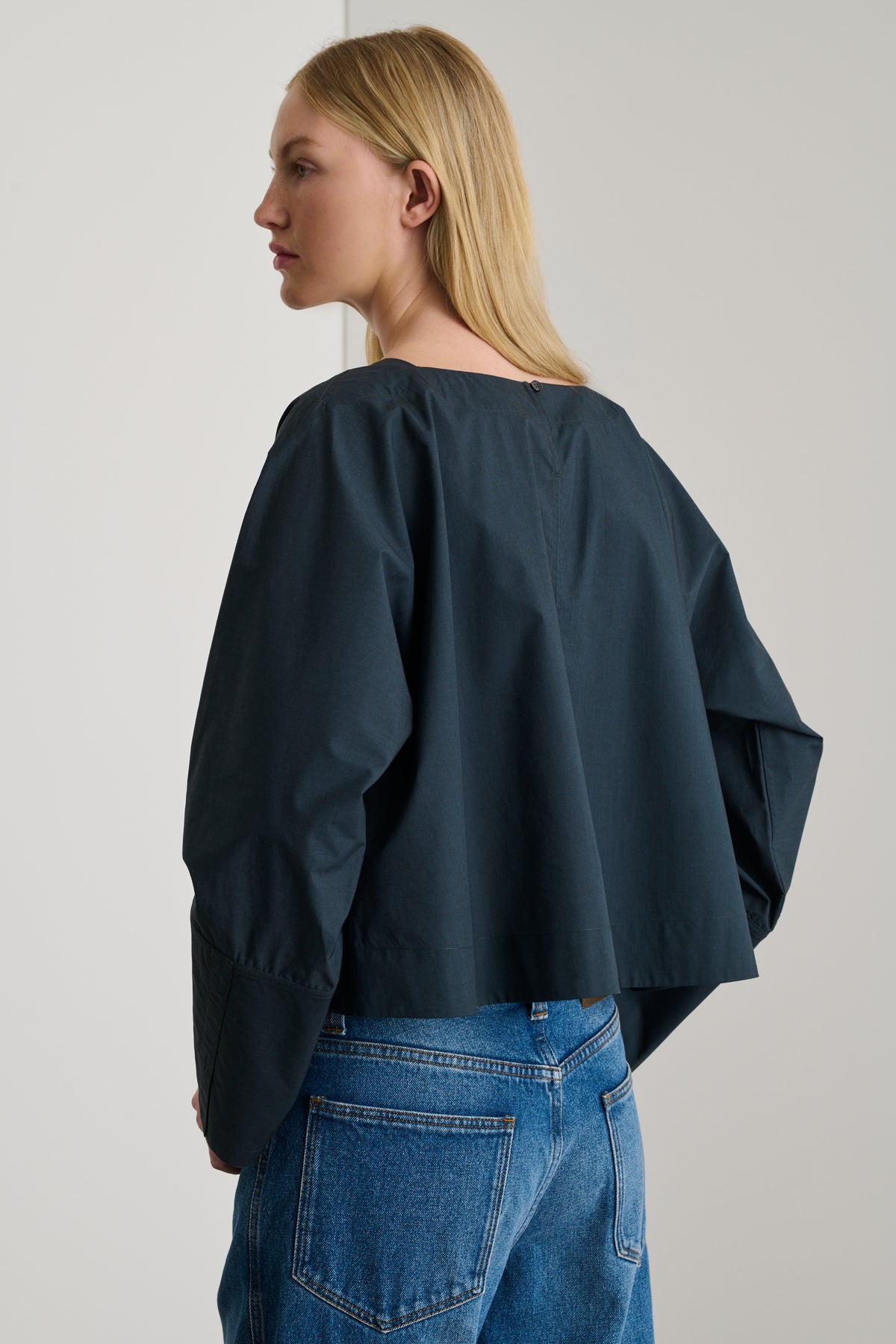 Blouse Armand - Bleu Nuit - Coton - Femme vue 3
