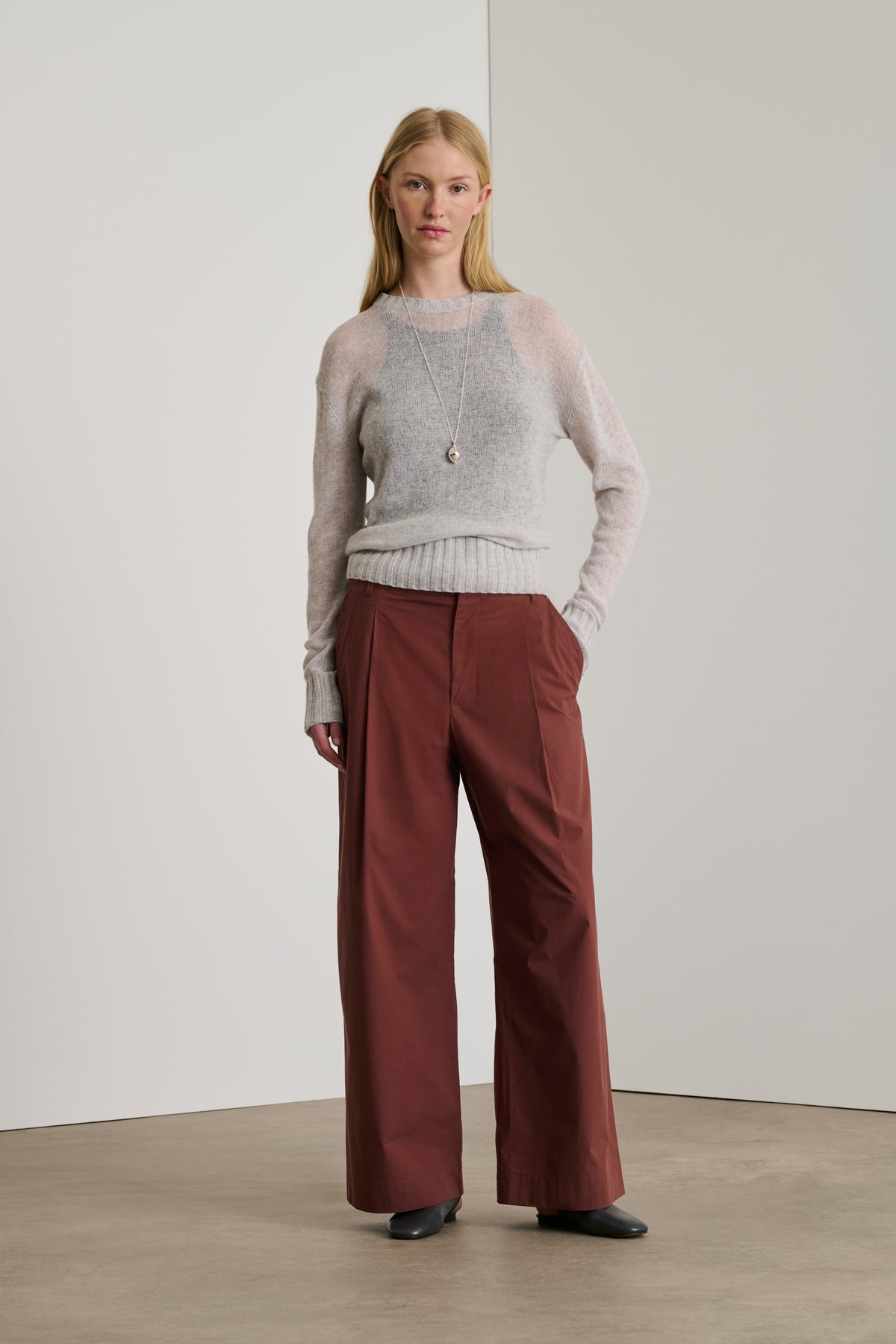 Pantalon Devy - Acajou - Coton - Femme