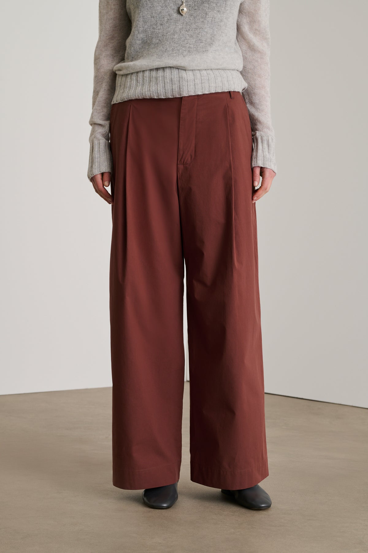 Pantalon Devy - Acajou - Coton - Femme vue 3