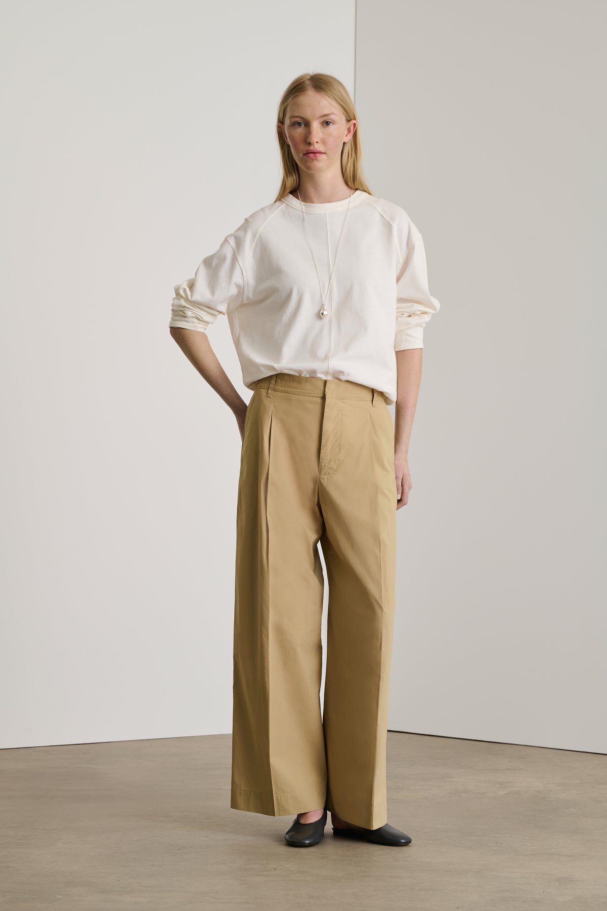 Pantalon Devy - Beige Foncé - Coton - Femme