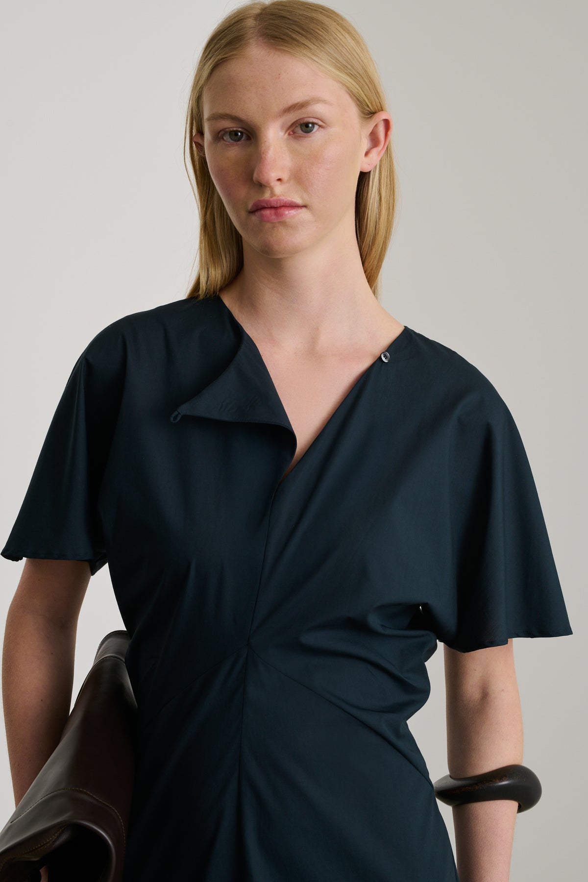 Ella dress - Midnight Blue - Cotton - Women vue 3