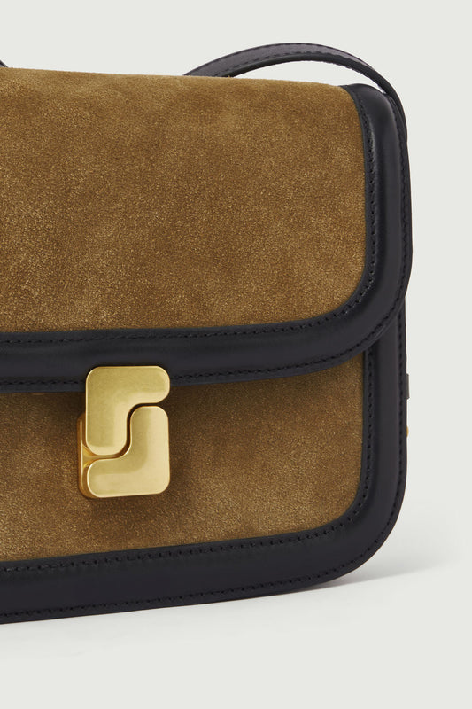 Bolso Bellissima Mini - Bronce/Negro - Cuero - Mujer