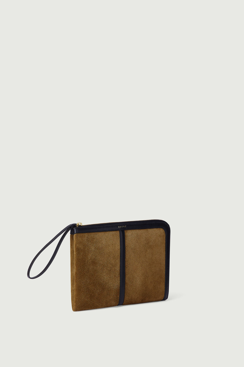 Doces clutch - Bronze/Black - Leather - Women