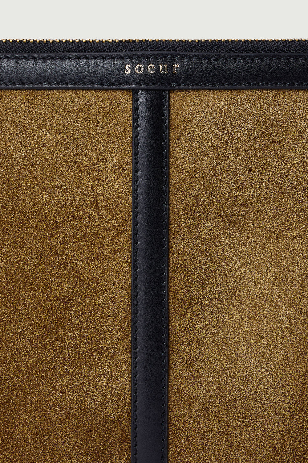 Doces clutch - Bronze/Black - Leather - Women