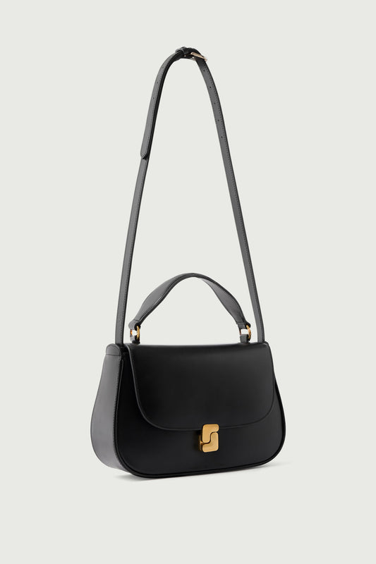 Bolso Bella - Negro - Cuero - Mujer