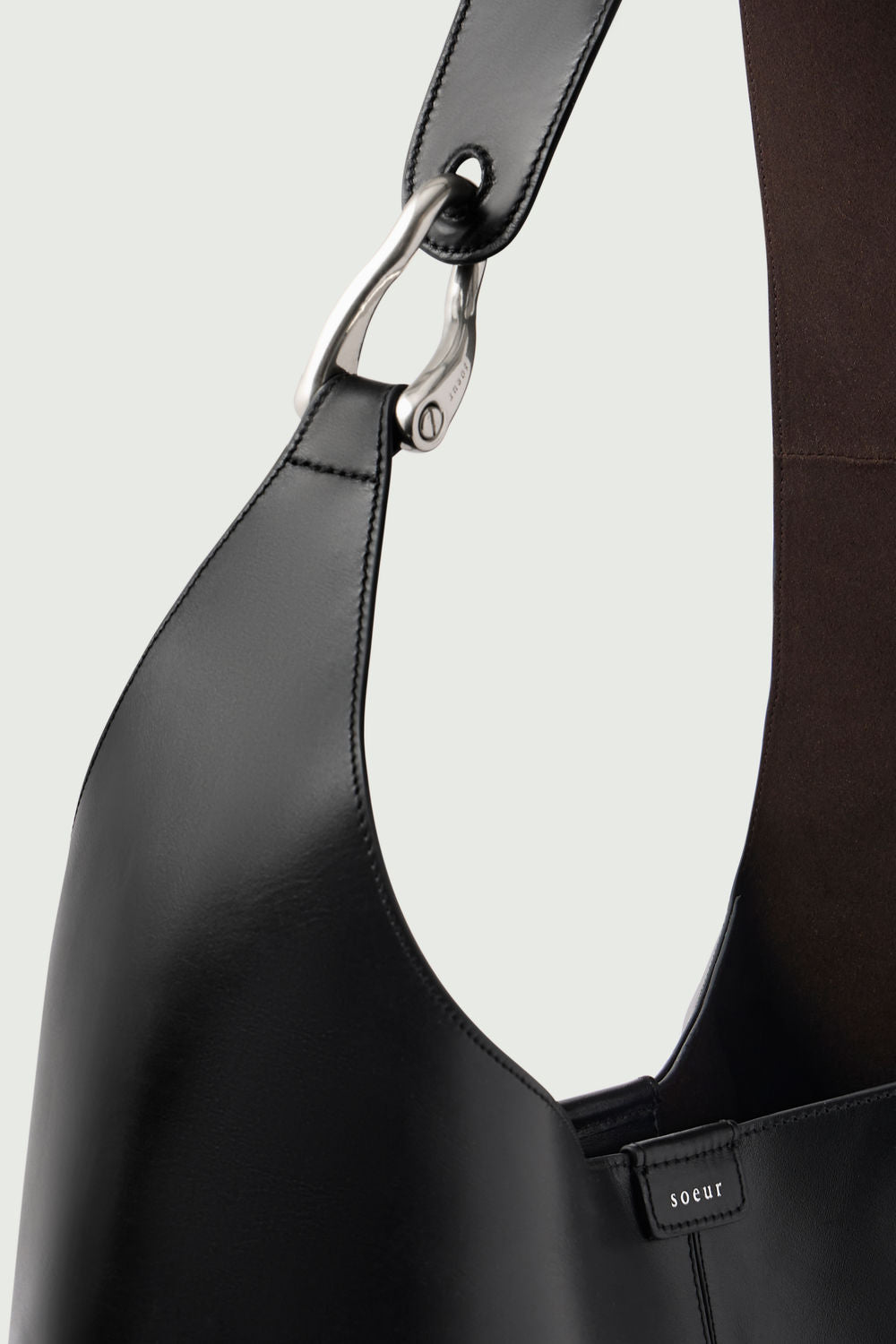 Sac Cosima - Noir - Cuir - Femme vue 3