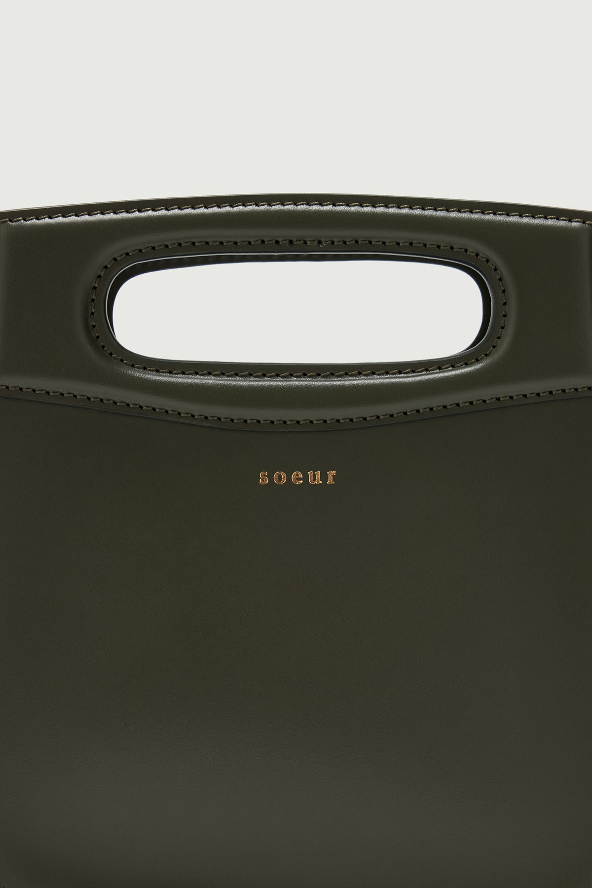 Sac Cheri Mini - Vert Militaire - Cuir - Femme vue 3