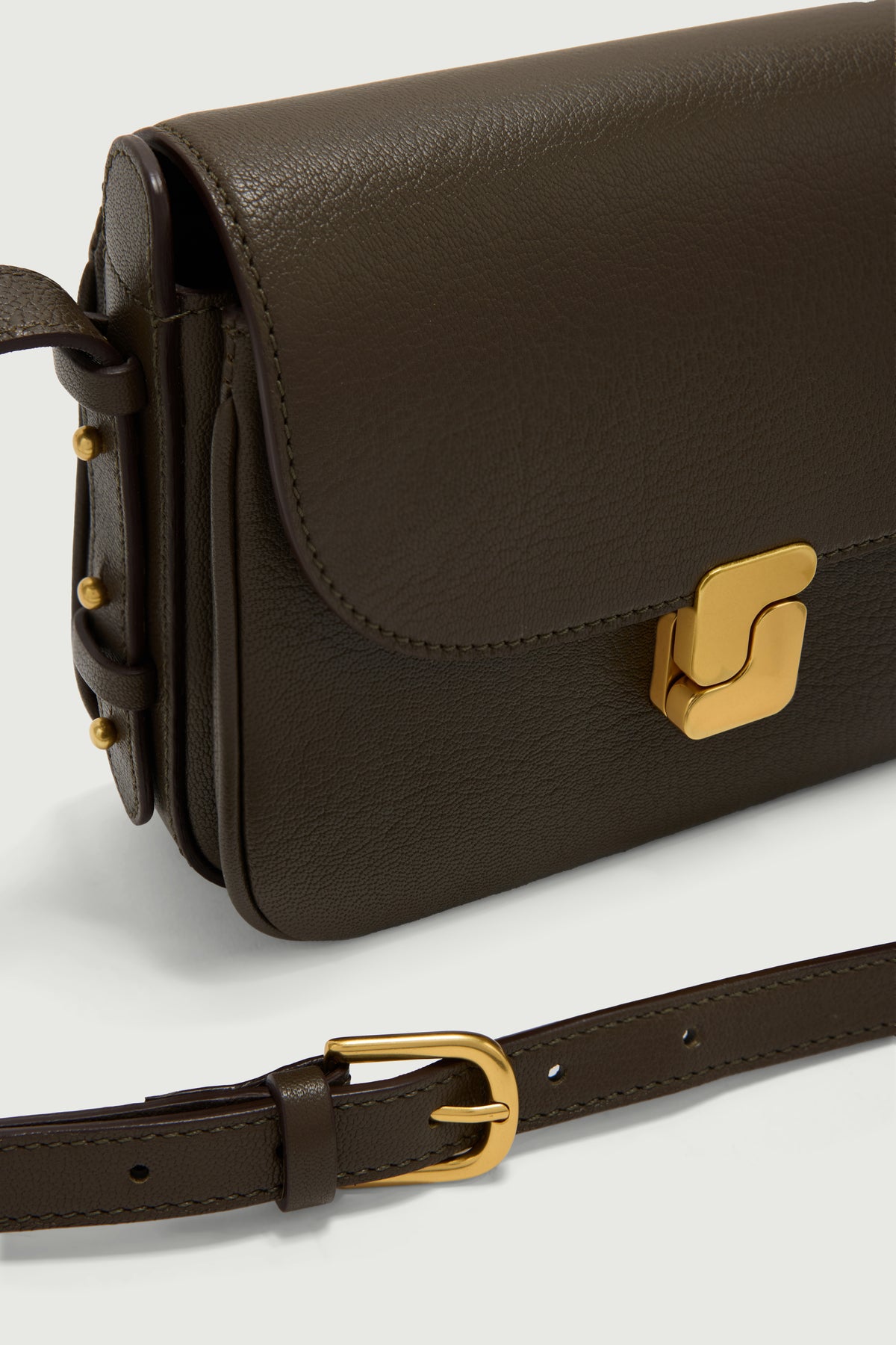 Sac Bellissima Mini - Kaki Foncé - Cuir - Femme vue 3