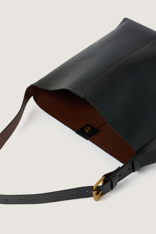 Bolso Saudade - Negro/Coñac - Cuero - Mujer