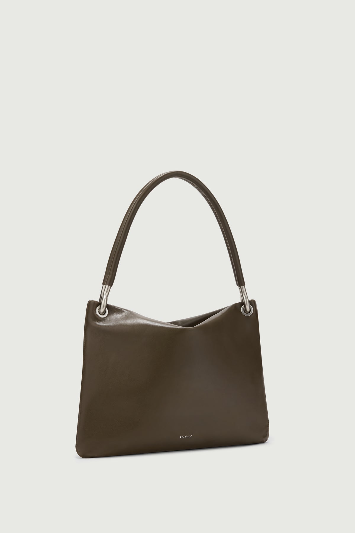 Cabas Gia Mini - Kaki - Cuir - Femme vue 3