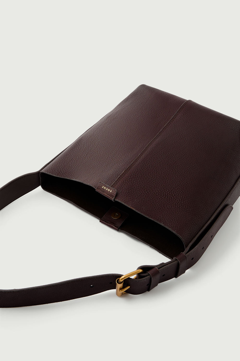 Bolso Saudade Mini - Marrón Oscuro - Cuero - Mujer