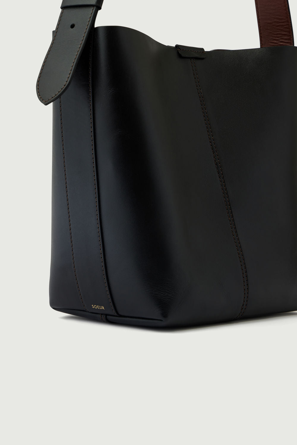 Saudade Mini bag - Black/Cognac - Leather - Women