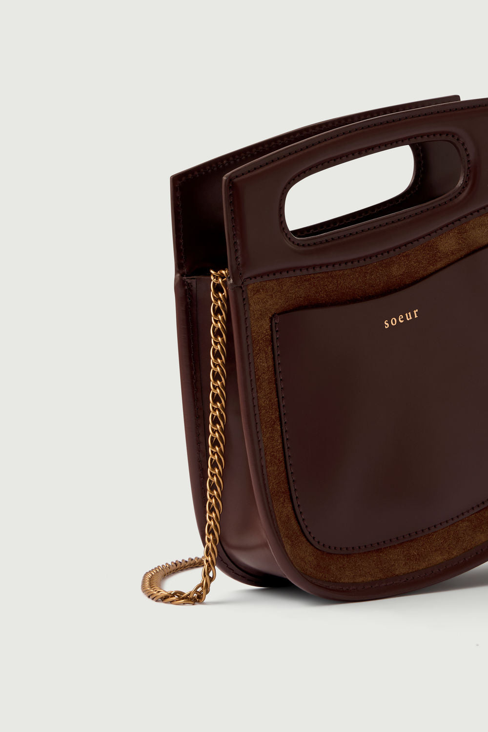 Sac Cheri Mini - Chocolat - Cuir - Femme
