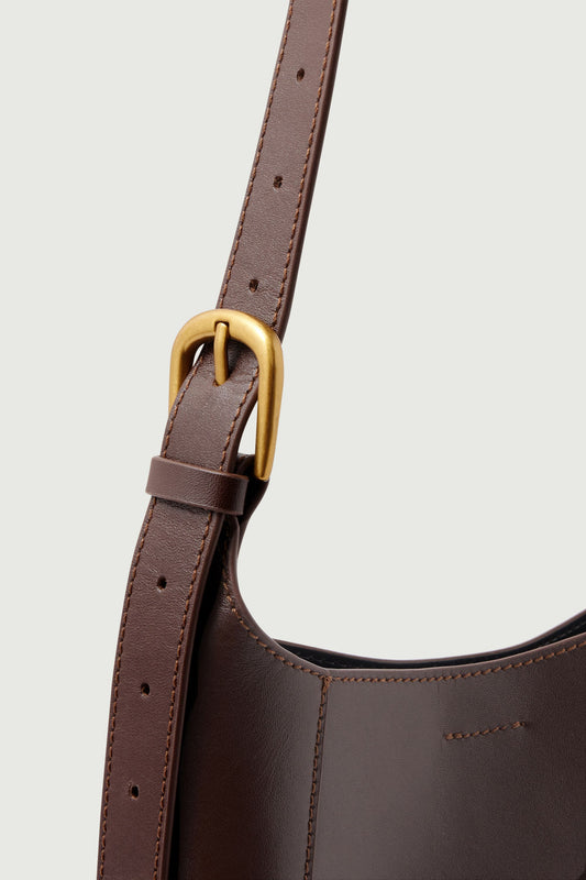Bolso Uma Mini - Chocolate - Cuero - Mujer