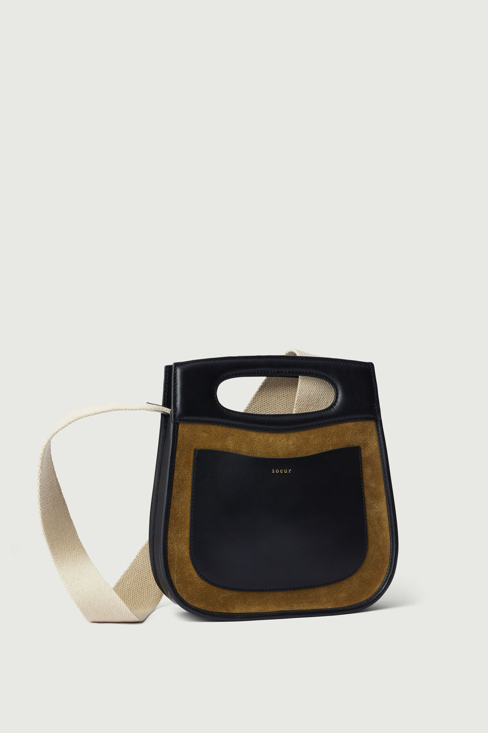 Sac Cheri - Bronze/Noir - Cuir - Femme