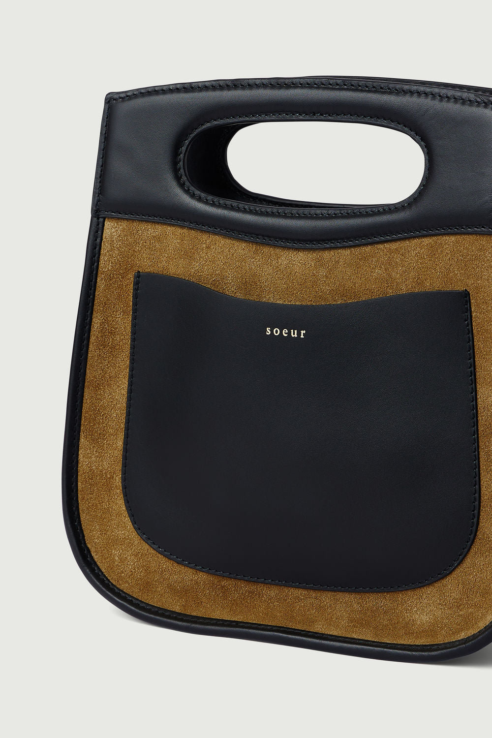 Sac Cheri - Bronze/Noir - Cuir - Femme