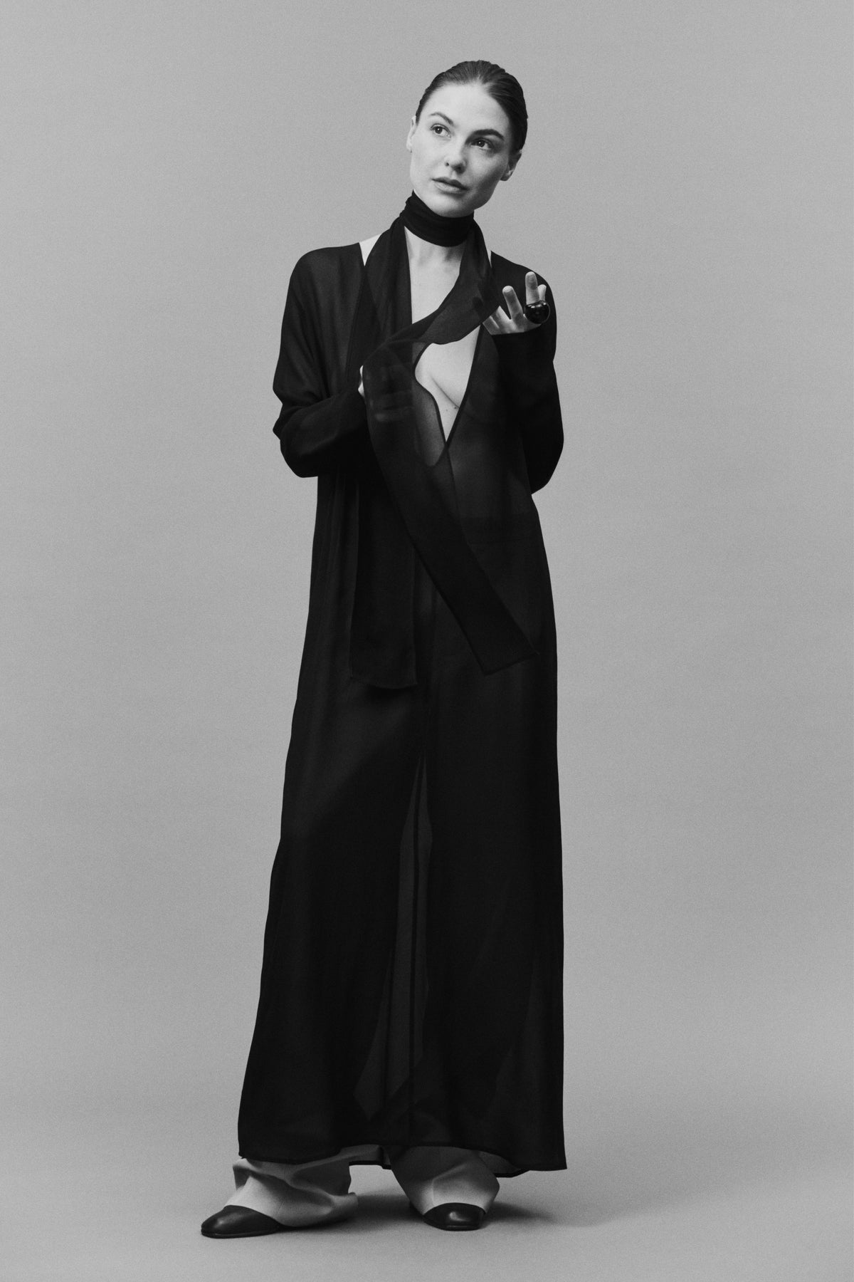 Foulard Vik - Noir - Viscose - Femme