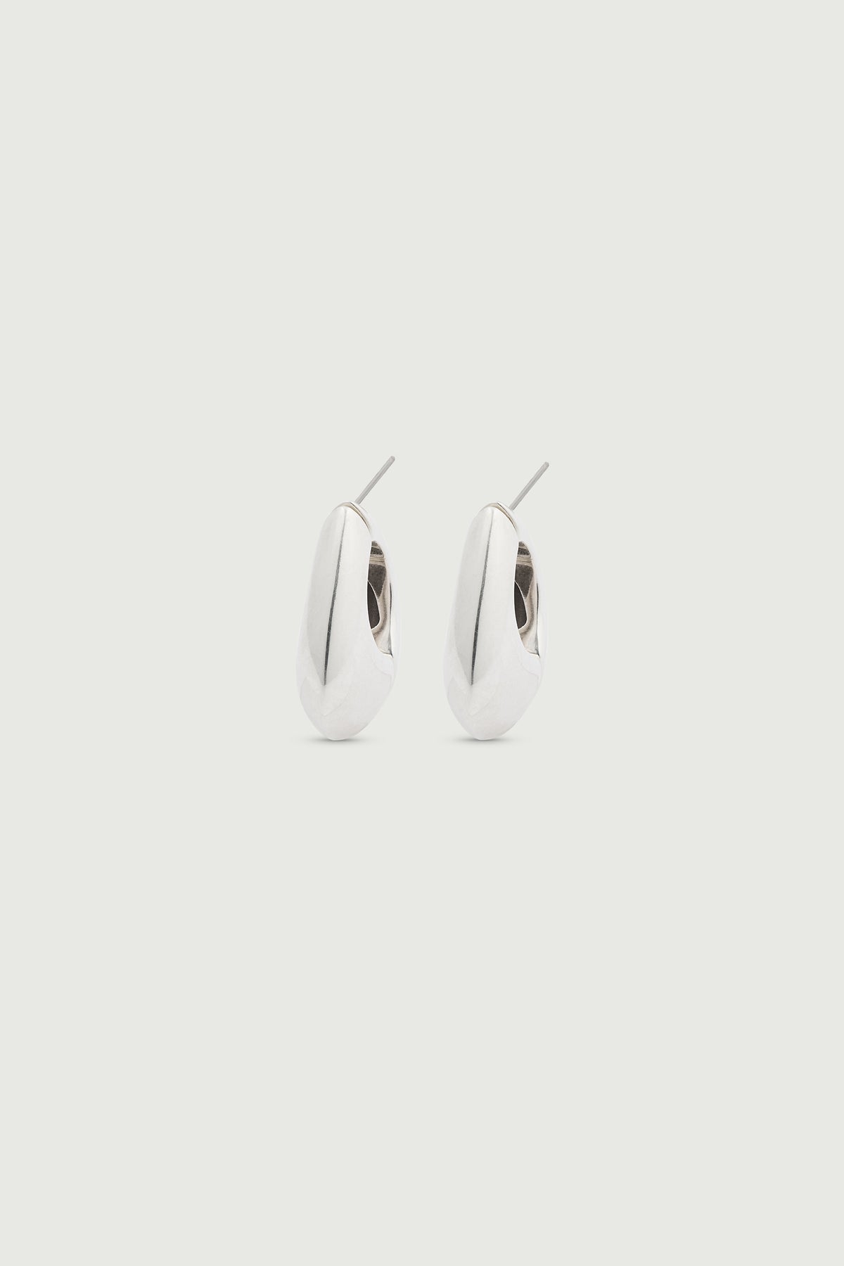 Pendientes Maxi - Plata - Ligne Plate - Mujer vue 2
