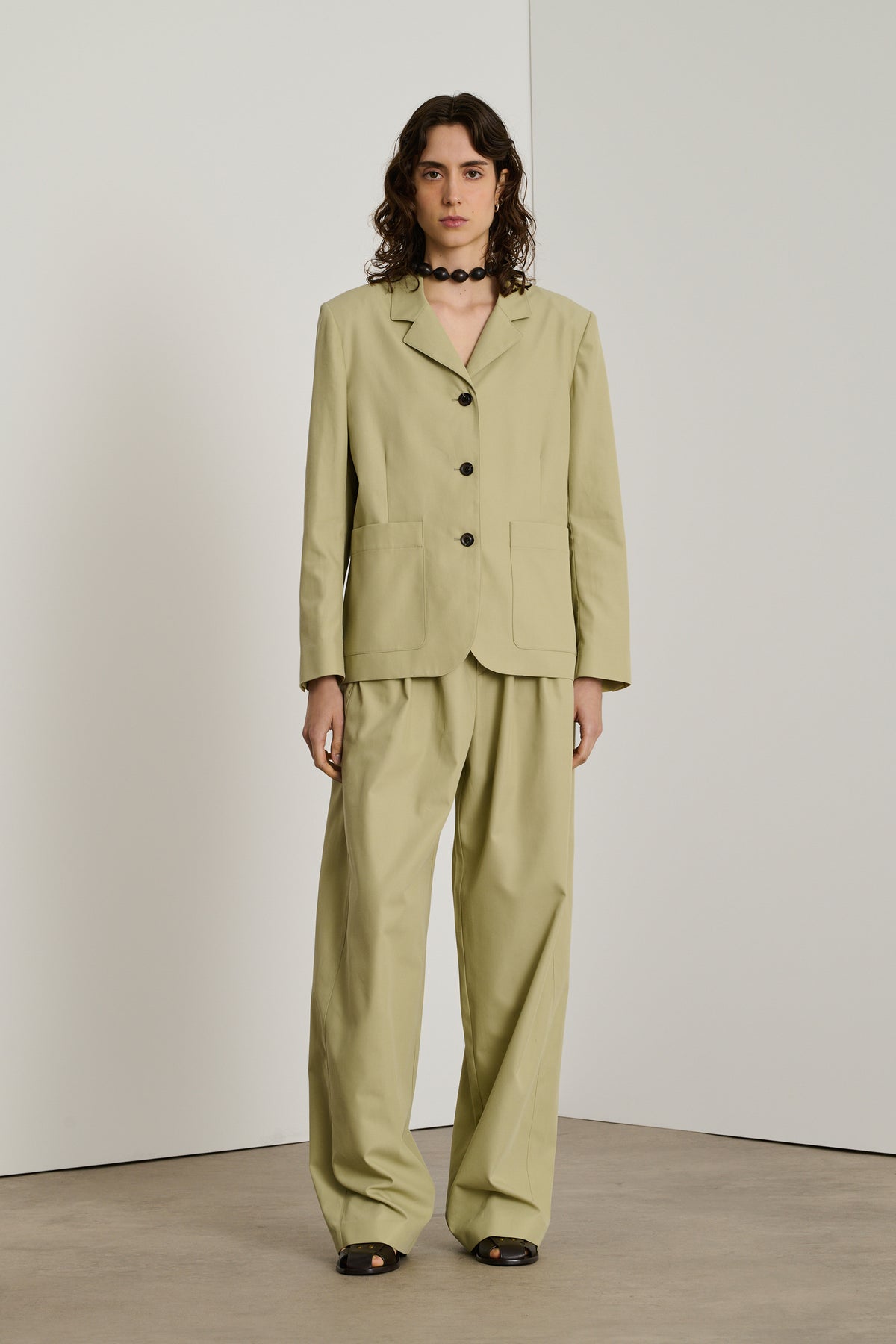 Pantalon Cole - Tilleul - Coton - Femme